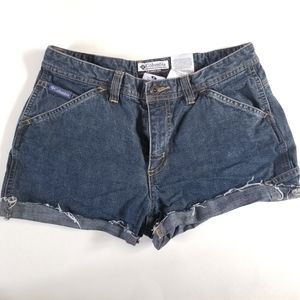 Columbia womans jean shorts size 6